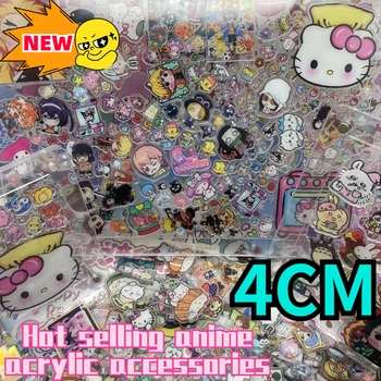 4CM animation peripheral DIY acrylic accessories Kawaii cute Sanrio family Hello Kitty Melody acrylic handmade DIY parts