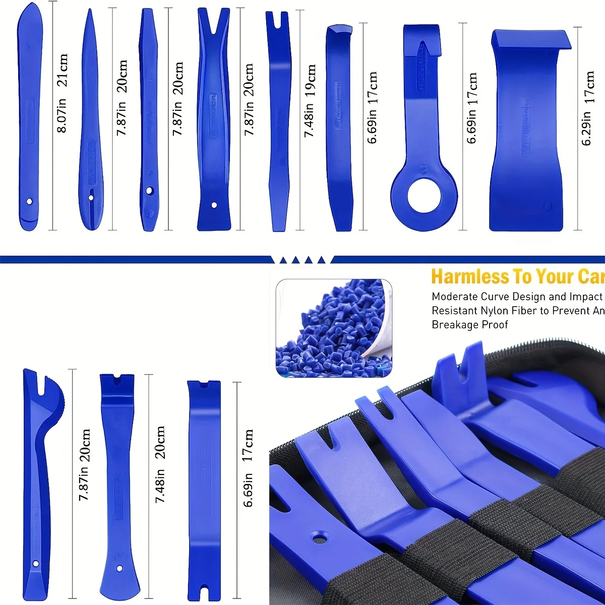 Trim removal tool set 19pcs clip plier upholstery remover nylon car panel removal with portable storage bag