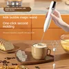 Portable Rechargeable Electric Milk Frother Foam Maker Handheld Foamer High Speeds Whisk Cappuccino Mixer Coffee Wand whisk 2