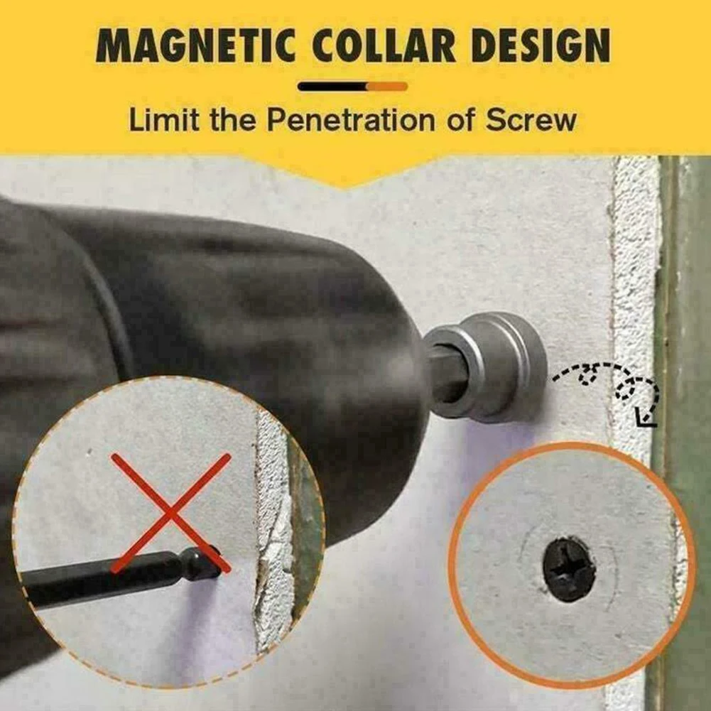 

Durable and High Hardness Design, Compatible with Electric and Hand Drills Magnetic Screwdriver Bits for Various Applications