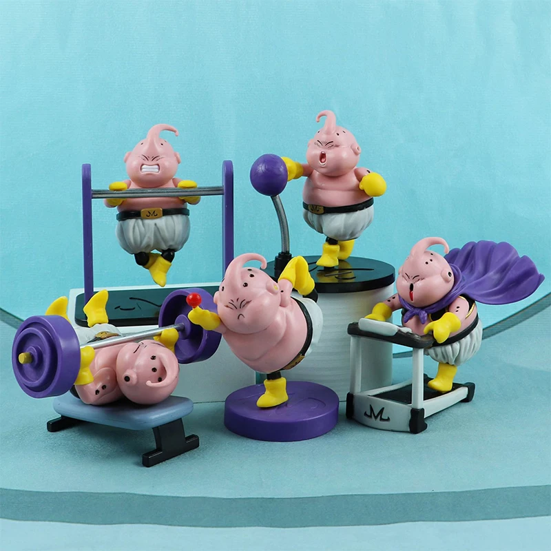 Seven Dragon Ball Ambitus Toy Ck Bodybuilding Majin Buu Garage Kit Palestra Kuso Doll Ornaments Decorazioni Per Computer Regalo