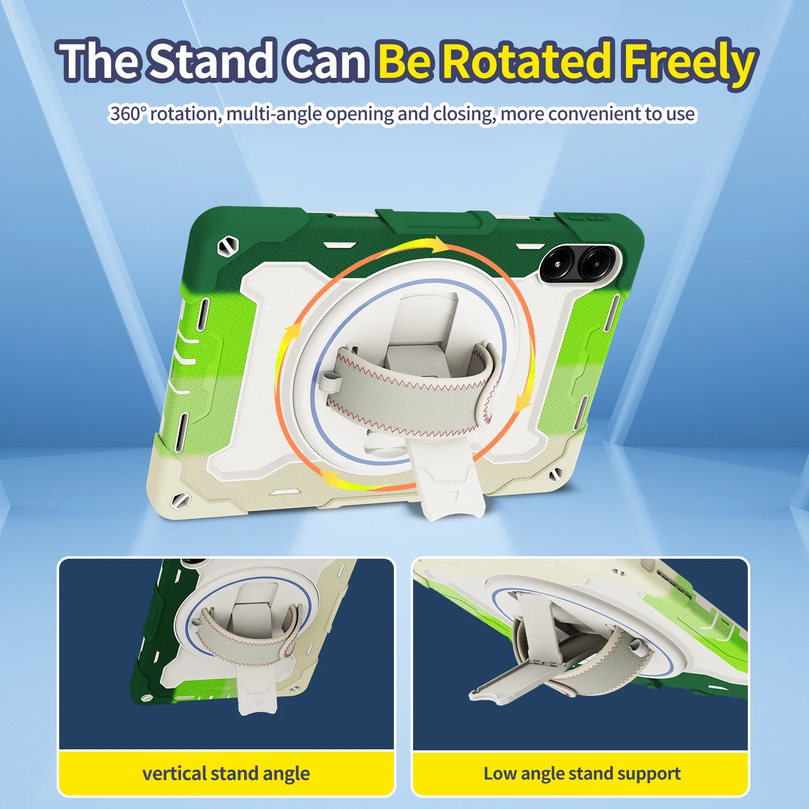 Ultra-Durable 360° Rotating Armor Stand Tablet Case