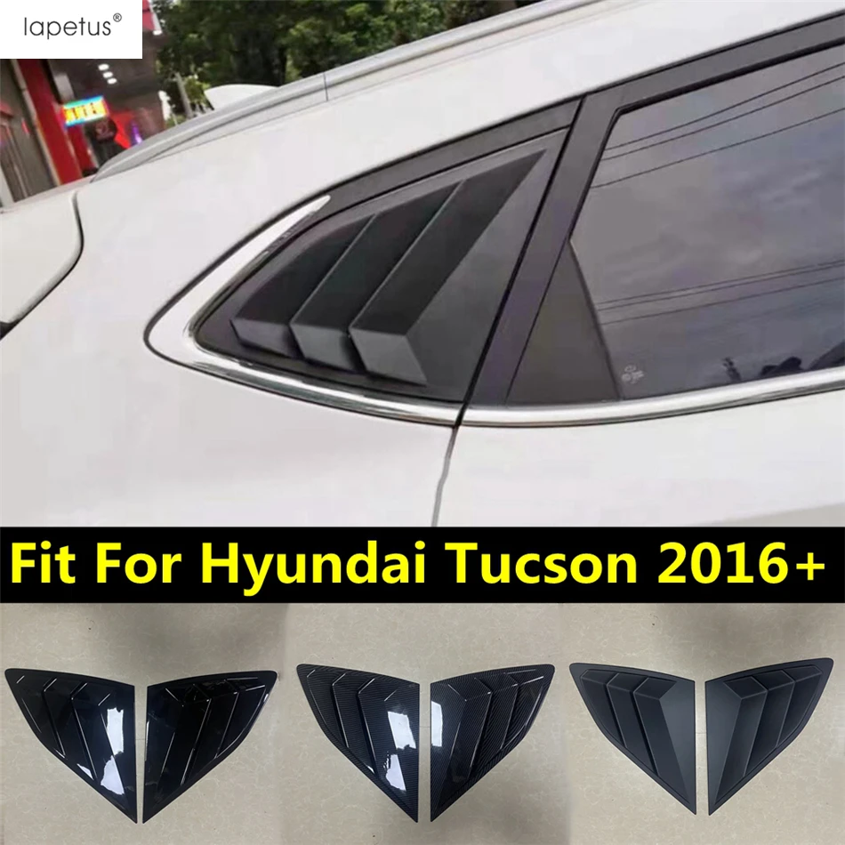 

Rear Window Shutter Cover Window Louver Side Vent Panel Trim For Hyundai Tucson 2016 - 2020 Carbon Fiber / Black Car Accessories
