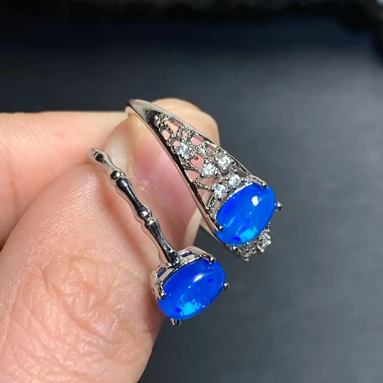 MM Natural Opal Ring Adjustable Female Ring Jewelry for Women Gift Wholesale High Quality Vintage Fine