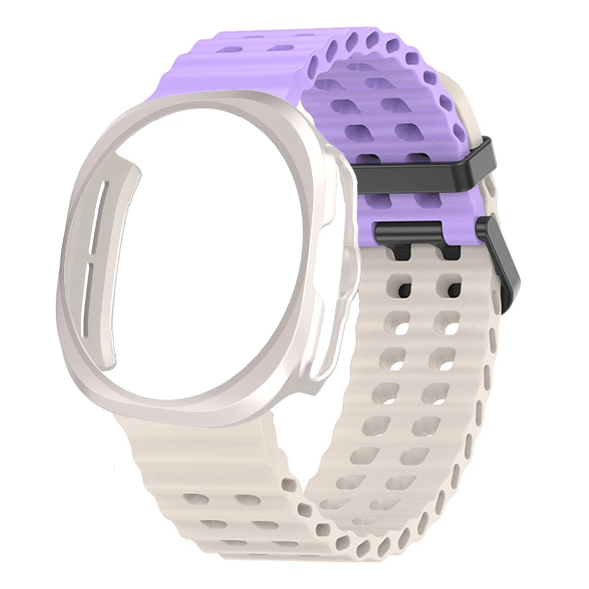 Sport Silicone Band with Protective PC Case for Smartwatch - Ultra 47mm