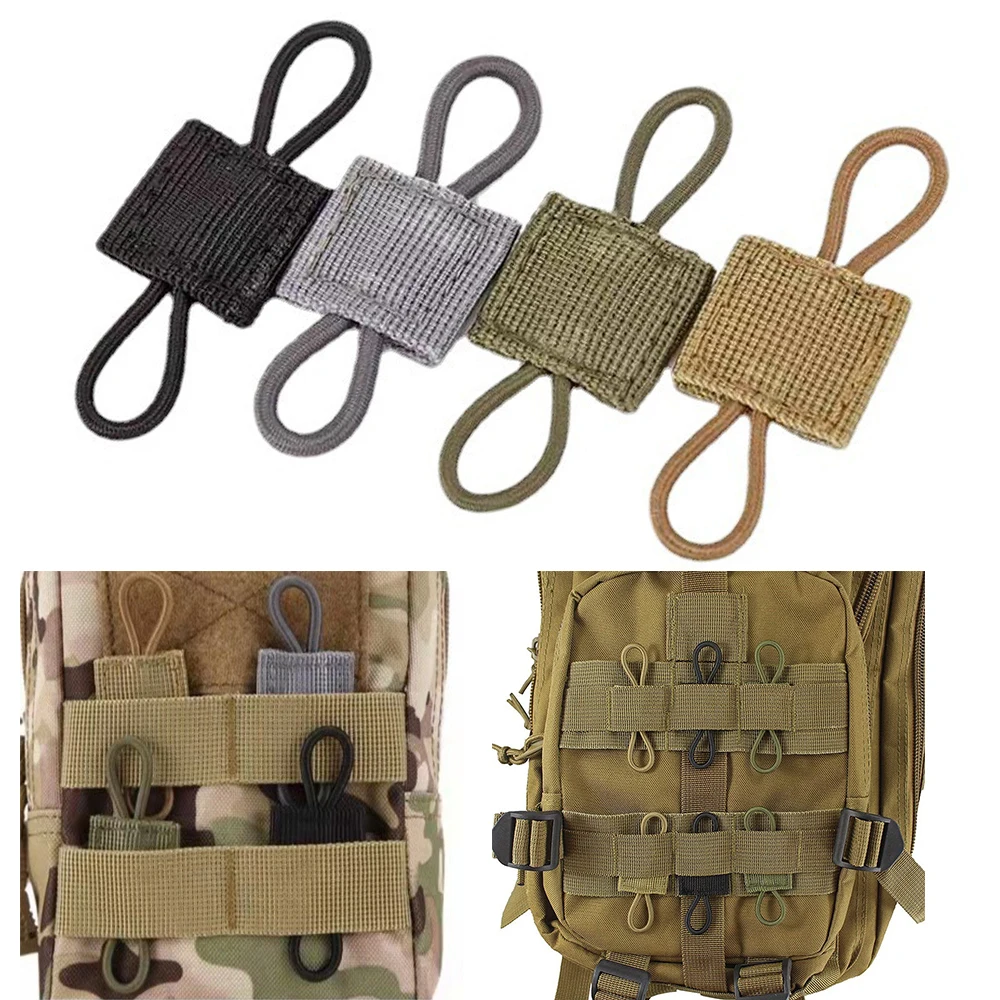 

Backpack Vest Accessories Outdoor Tactical Buckle Fixed Elastic Binding Buckle Luggage Pendant Solid Color Polyester 4pcs/set