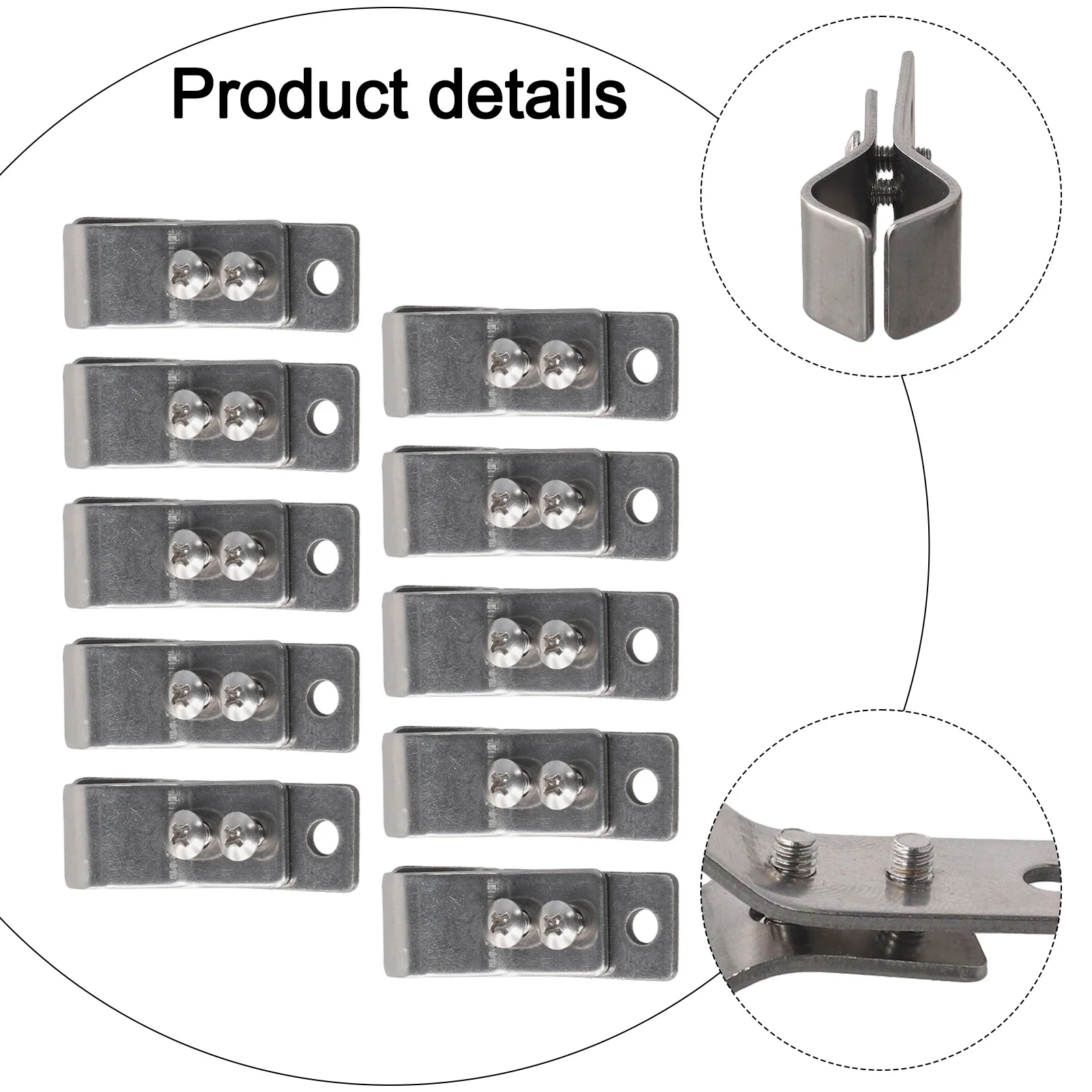 Stainless Steel Pulley Pipe Clamps Adjustable Pipe Clamps For Sunshade Net InstallationCanopy Fittings Hanging Wheel Hardware ﻿