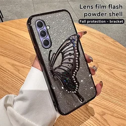 Glitter Butterfly 3D Liquid Sand Custodia per Telefono