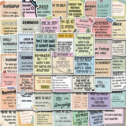 Aesthetic Reminder Sticker Pack - 50PCS for Scrapbooking, Laptops, DIY Projects, and More (50PCS)