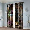 2pcs, Curtain Cloth Grapes & Red Wine Theme Durable Polyester (without rod) Art Deco Festive Use for Bedroom, Kitchen, Office & 6