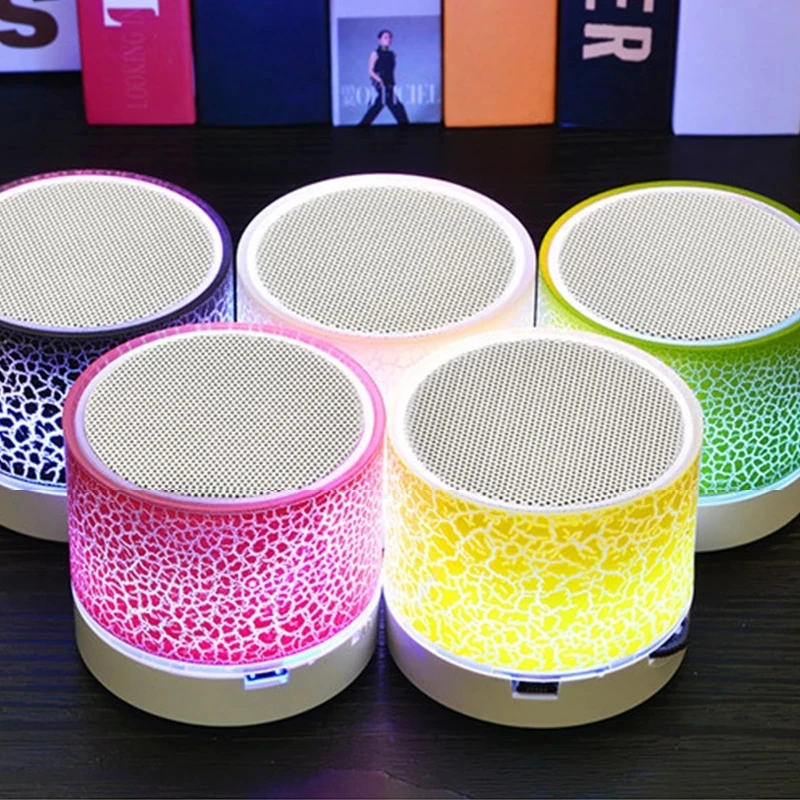 Compact Wireless Bluetooth Speaker with LED Light and Subwoofer