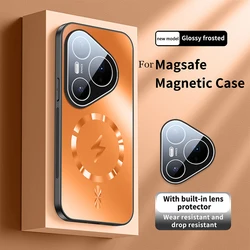 Premium Magnetic Shockproof Luxury Phone Case Cover for Huawei Nova 15 Pro (Orange)