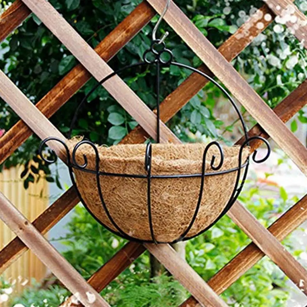 Durable Hanging Basket Liner Planter Round Coconut Fiber Replacement Liners for Flower Pot Home Outdoor Garden Flower Holders