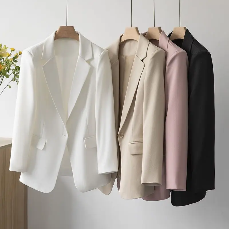 

SWREDMI Office Lady Blazer Slim Fashion Elegant Suit Coat Women Short Jacket Coat Spring And Autumn New Loose Korean Trend Suit