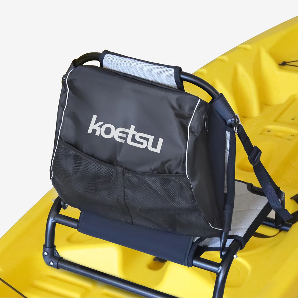 Kayak Seat Back Storage Bag Large Capacity Accessories Protection Bag with Mesh Pouch for Outdoors Kayak Chair
