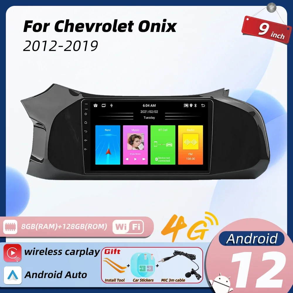 Автомобильный радиоприемник 2 Din Android для GM Chevrolet Onix Prisma Joy Pressroom LT LTZ 2012-2019 GPS-навигация Мультимедиа Стерео Авторадио