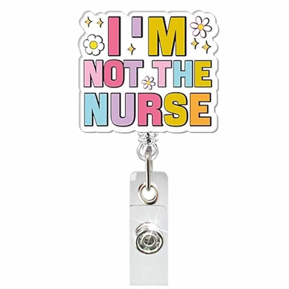 TaoBary 6-Pack Funny Pharmacy Nurse Badge Reels - Retractable ID Holders With Alligator Clip (Heart Design) - View #10