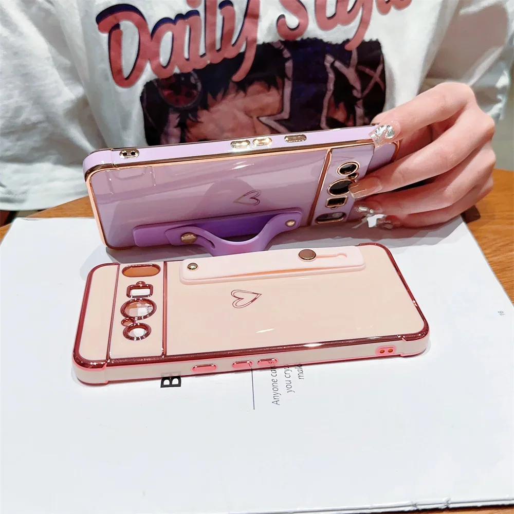 Charming Love Heart Shockproof Case with Stand Holder and Airbag Cushioning