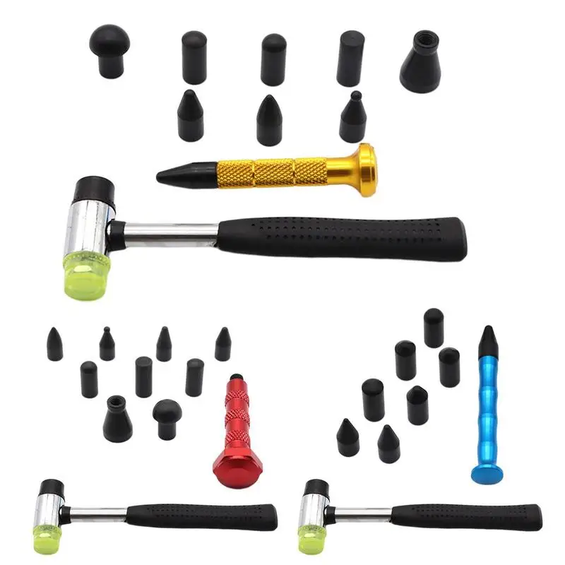 цена Dent Hammer Kit Car Hammer Kit For Dent Repair Portable Interchangeable Nib Repairing Tools Non Slip For Vehicle Motorcycle Body