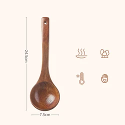 Handcrafted Natural Wood Cooking and Serving Spoon Set - S (Large size)