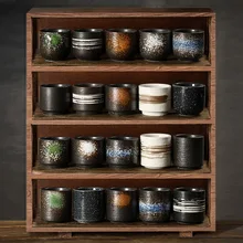 

1PC Japanese Tea Cup Coffee Cups Ceramics mugs Beer Tea Mug Whiskey Glass Drinkware Cup Ceramic Latte Specialized 200ml Capacity