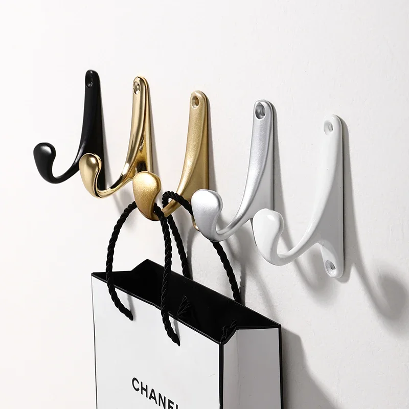 Modern Nordic Light Luxury Aluminum Alloy New Hanging Hook Bathroom Wardrobe Door Clothes and Cloakroom Wall Hanging Wall Hangi 6