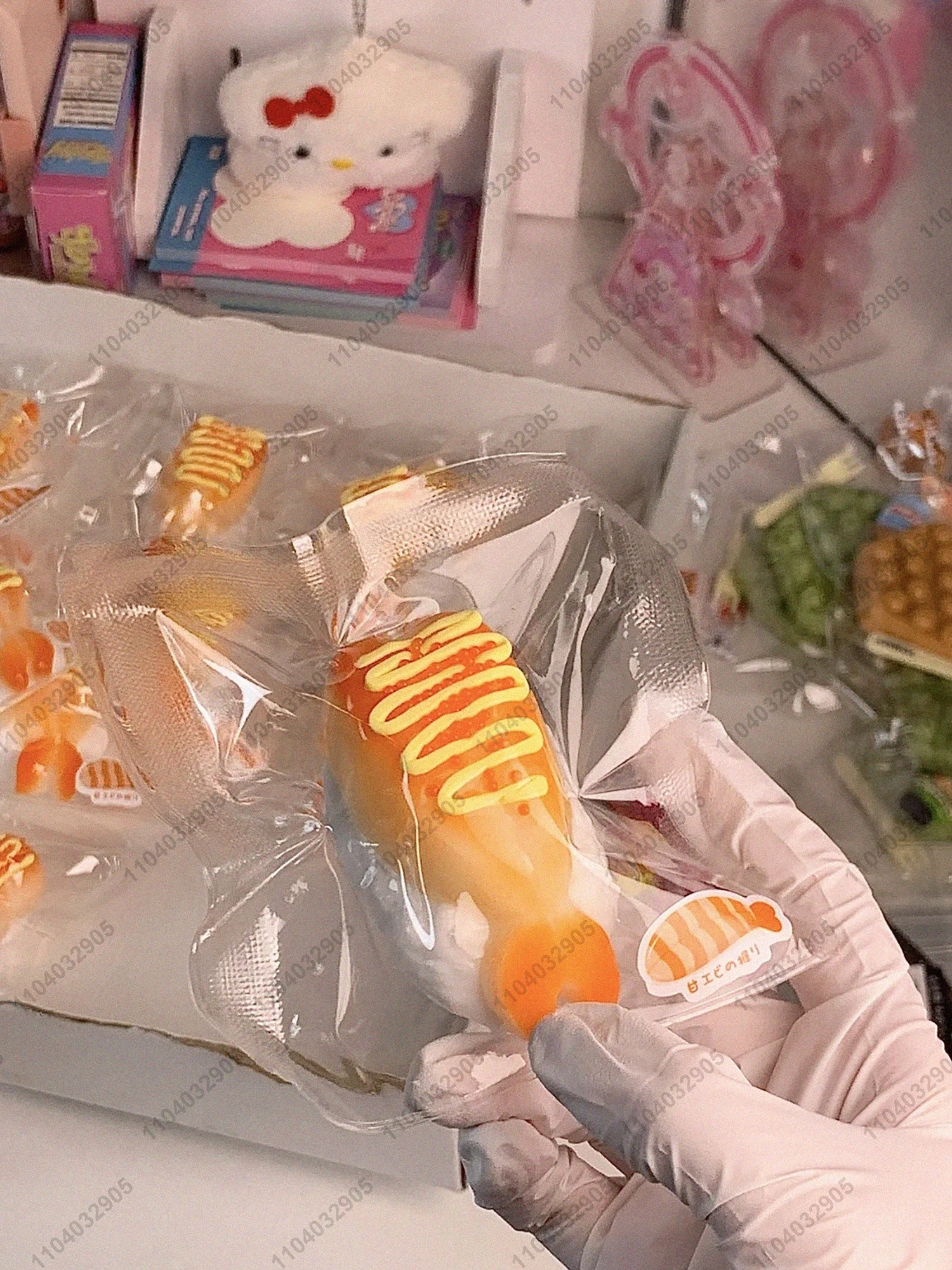 Shrimp Sushi Taba Squishy Silicone Shrimp Rice Sushi Squeeze - Main Image