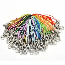 50PCS Durable Black Nylon Lanyard Charms with Lobster Clasp | Anti - Fray Adjustable Keychain Straps (Colorful - 50pcs)