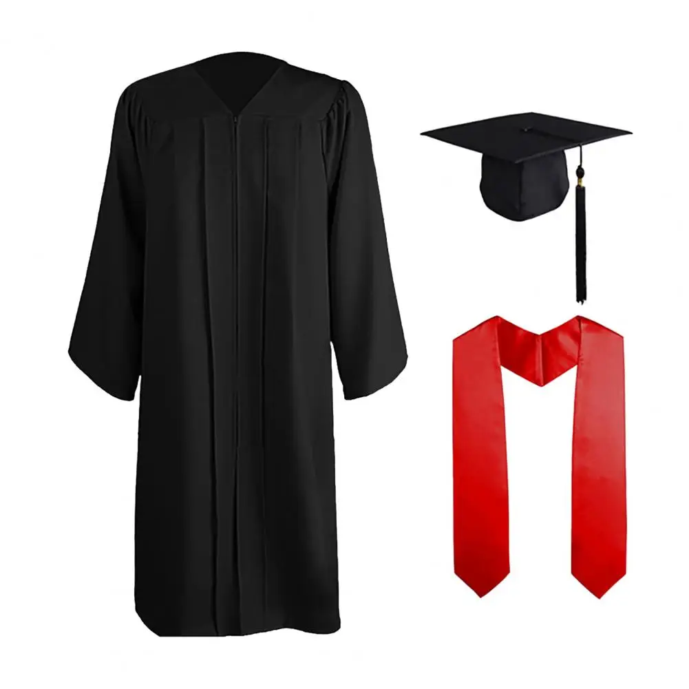 

Bachelor Gown Set Adult Graduation Gown Cap Set for Unisex School Uniform Cosplay Bachelor Costume Academic Gown for Women