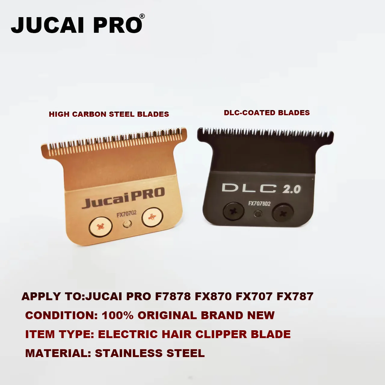 Replacement Blade Babyliss BAB787 & JUCAI PRO F7878 Professional Barber Trim Barbershop Carbon Steel