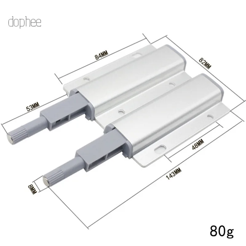 Dophee 1/2 stücke Aluminium Legierung Push zu Öffnen Schrank Fänge Tür Magnet Touch Stop Küche Unsichtbare Schrank Zieht Hardware