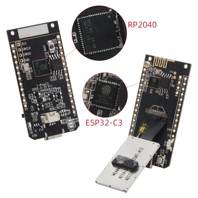 

LilyGO T-PicoC3 ESP32-C3 RP2040 Wireless WIFI Module with Dual MCU: RP2040 Dual Core ARM Cortex-M0+ Dropship