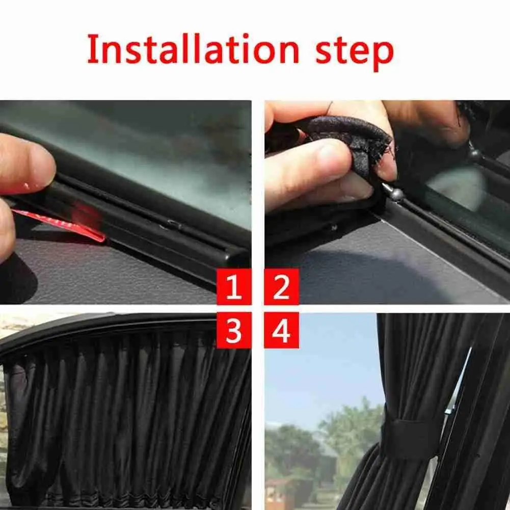 2 x 50L Dehnbar Kunststoff Schiene Auto Seite Fenster Sonnenschutz Vorhang  Auto Fenster Sonnenblende Mit Elastische Schnur-Schwarz/Beige/Grau -  AliExpress