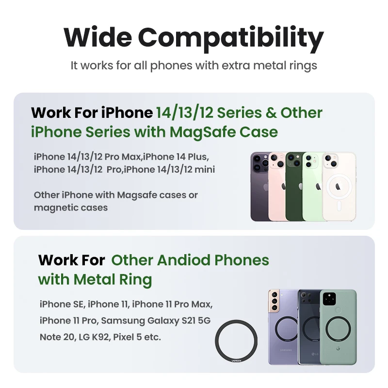 【new】ugreen magnetický telefon držák aluminium buňka telefon depo pro magsafe iPhone 15 14 13 pro Xiaomi Samsung mobilní telefon držák