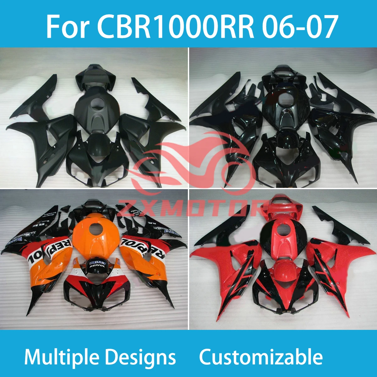 

CBR 1000RR 2006 2007 Injection Molded Fairing Kit for HONDA CBR1000RR 06 07 Rebuild Motorcycle Fairings Dirt Bike Plastics