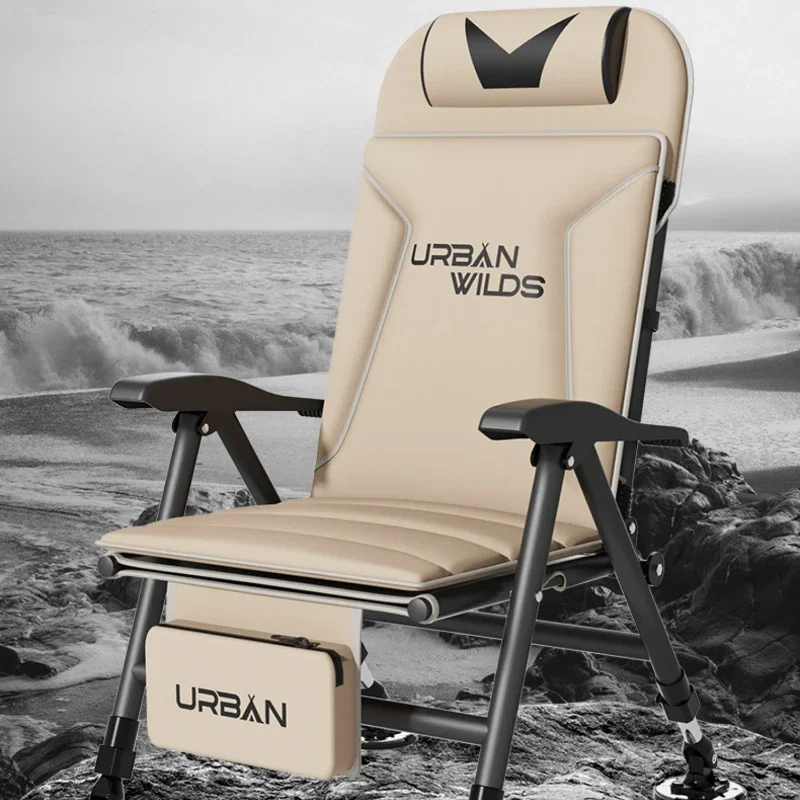 European Style Multi-Function Reclining Fishing Chair Terrain Folding Seat Portable Outdoor Fishing Chair Wide Comfort Design