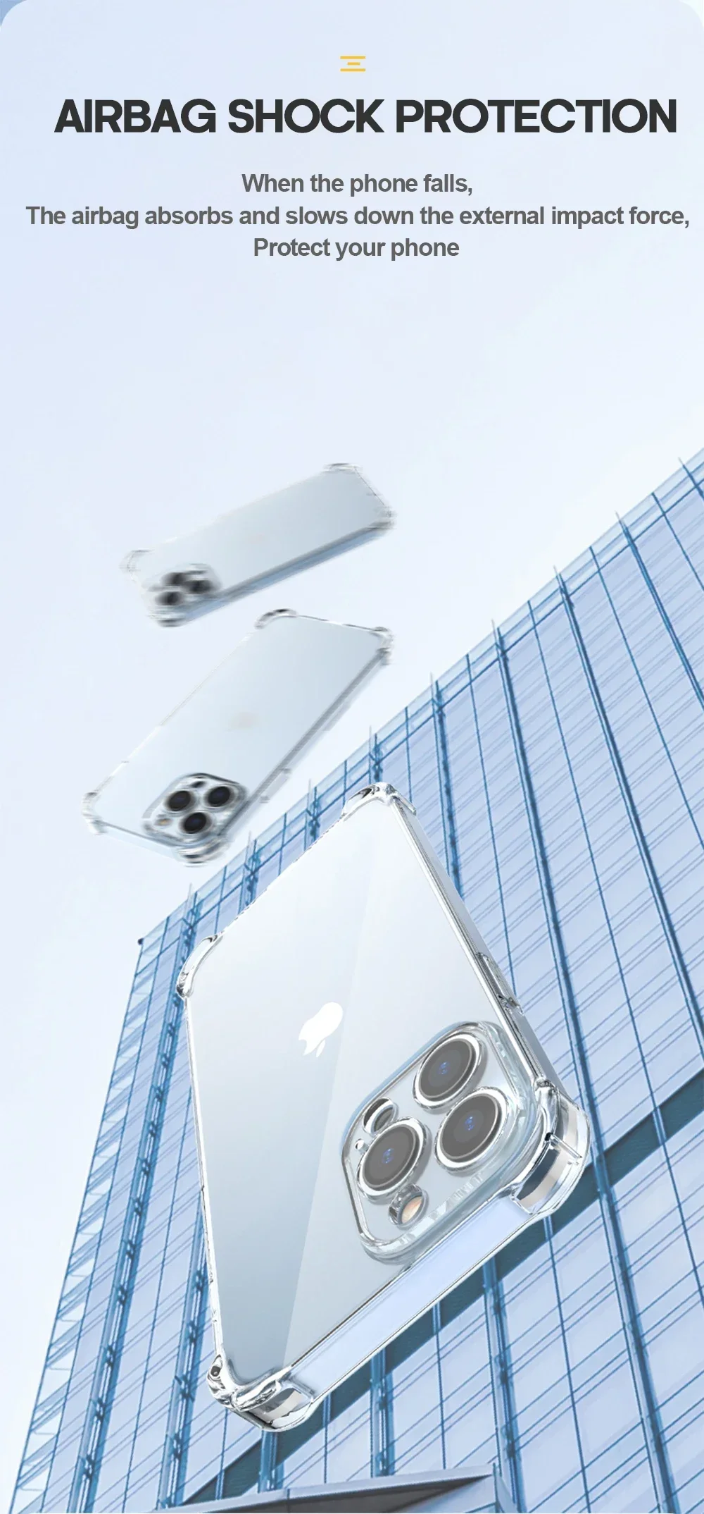 Luxuriöse, stoßfeste, klare Handyhülle für iPhone 17, 16, E, 15, 14, 13, 12, 11, Pro Max Plus, weiche Silikon-Stoßstange, transparente Abdeckung – Detail 14