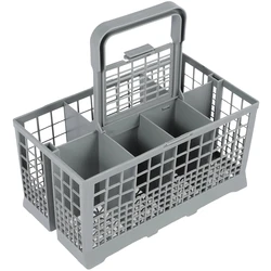 Universal Foldable Cutlery Basket - Dishwasher Accessory (Grey 1PC)
