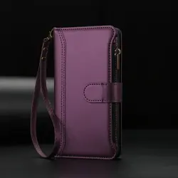 9 - Card Zipper Leather Wallet Phone Case, Enhanced Protection and Style for Red Magic10 Pro Plus (Purple(Only Strap))