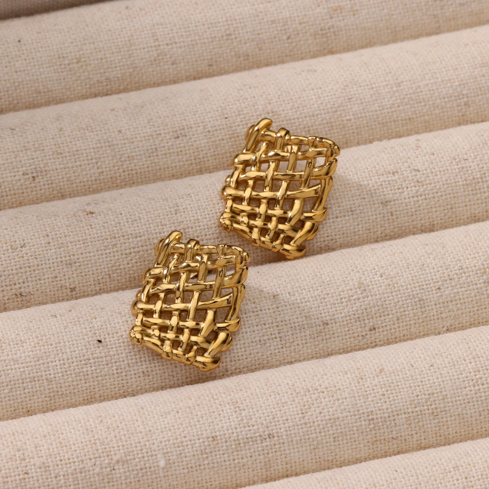 Stainless Steel Earrings for Women Gold Wedding