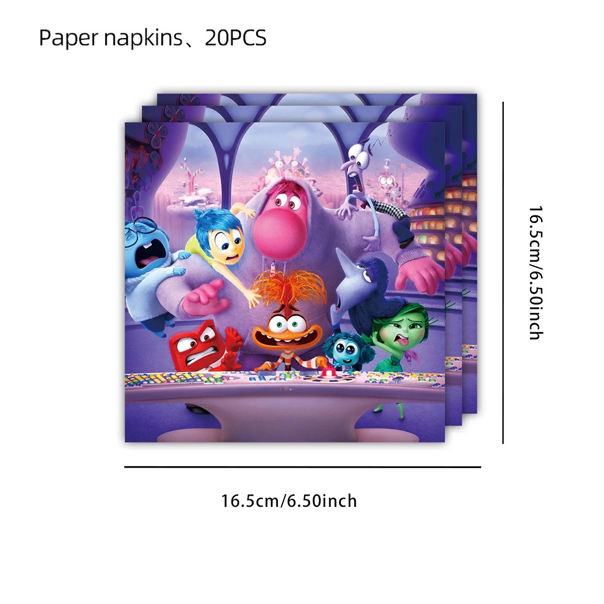 Party Supplies Inside Out 2 Happy Birthday Party Decoration Cartoon Theme Tableware Kit Balloons Joy Sadness Supplies Kids Gifts Party Supply