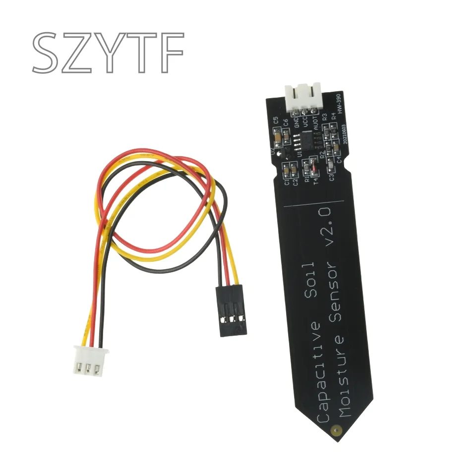 10pcs Capacitive soil moisture sensor not easy to corrode wide voltage wire for arduino
