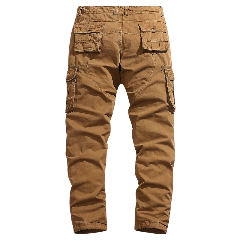 Men's Multi Pockets Cargo Pants Regular Fit Military Trousers Oversized Tactical Pants Button Down Outdoor Working Trousers