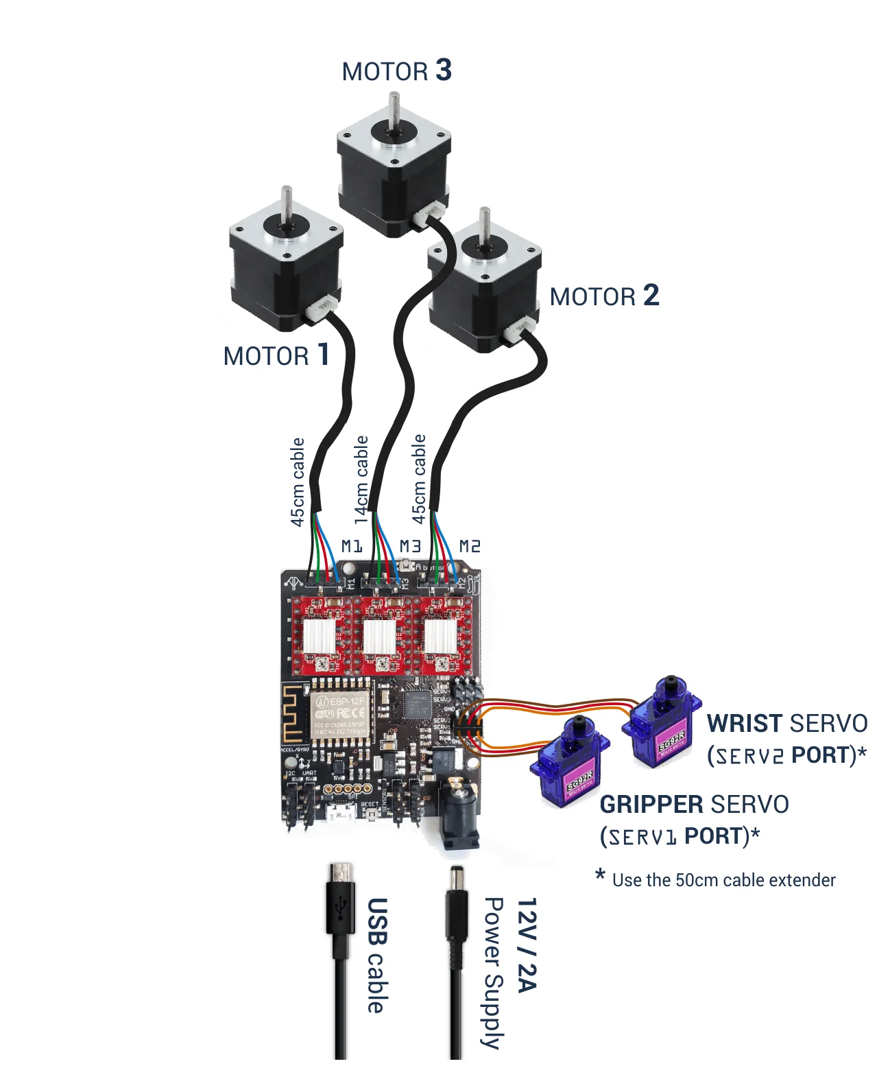 Multi Axis Scara Robot Arm 3D Printing Manipulator Model For Arduino Robot DIY Kit Stepper Motor Claw Pyhton Programmable
