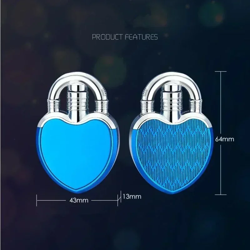 Fashion Metal Love Butane Gas Lighter Portable Creative Cool Red Flame Ladies Cigarette Gadget Men's Gift Small and Cute