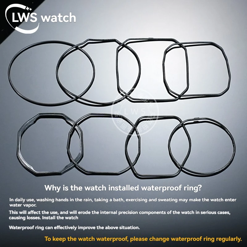 Universal Watch Back Cover Waterproof Sealing Ring with Tool