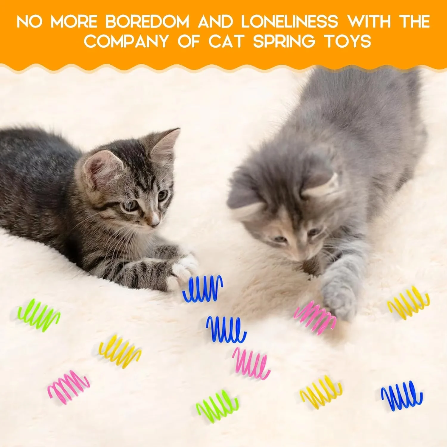 Interactive Spiral Toy for Cats: Engaging Spring Design for Active Play, Tapping, Biting, and Hunting Adventures