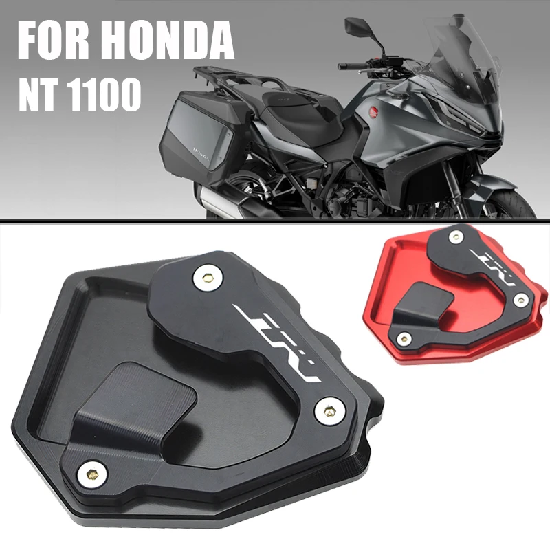 YZXOOP Seitenständer-Fußpolster Für HONDA NT1100 2021-2023 - Verlängerungsplatte Schwarz, Aluminium
