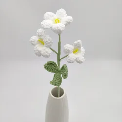Charming Handmade Crochet Flower Bouquet - Perfect for Home Decor and Mother's Day Gift (White)