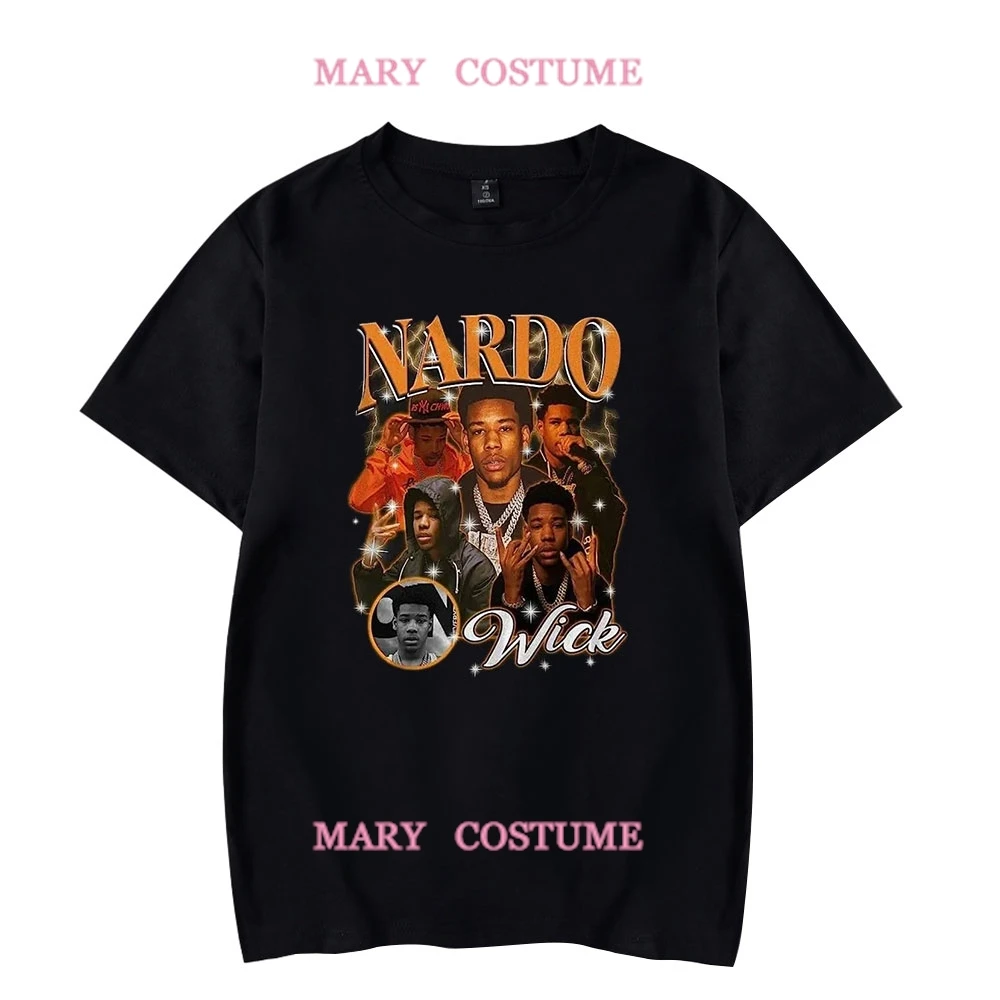 

Футболки Nardo Wick Rapper Merch с круглым вырезом унисекс трендовый Повседневный Топ с коротким рукавом